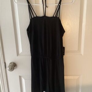 Express Black Sleeveless Halter romper